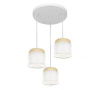 Fabrilamp plafon 3luces modelo kandy natural/blanco regulable