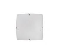 Fabrilamp - Plafon Cuadrado Ayla 2xe27 Blanco 30x30x7 Cm