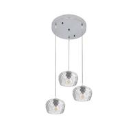 Fabrilamp plafon estela 3xe27 cromo regx36x36 cm culipas cristal tal
