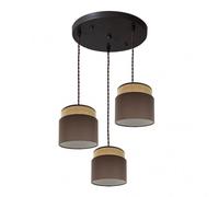 Fabrilamp plafon marron/natural modelo kandy 3l regulable