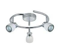 Fabrilamp plafon para baño de 3 focos modelo chacho blanco-cromo
