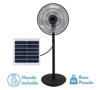 Fabrilamp rialto ventilador de pie solar para interior, motor dc 30 w,