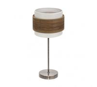 Fabrilamp sobremesa 1 luz cuero/madera oscura modelo myriam