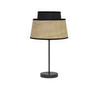 Abrila Jia Natural/Negro - Lámpara Sobremesa Moderno 1Xe14 20 Cm