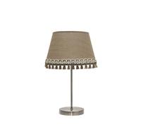 Abrila Ada Cuero/Arena - Lámpara Sobremesa Moderno 1Xe14 25 Cm