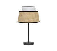 Abrila Jia Natural/Blanco - Lámpara Sobremesa Moderno 1Xe14 20 Cm