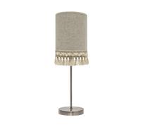 Abrila Vera Cuero / Beige - Lámpara Sobremesa Moderno 1Xe14 15 Cm