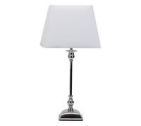 Fabrilamp Lámpara de sobremesa Percasol E27 Cromo Blanco