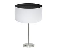 Abrila Tatiana Blanco/Madera Negra - Lámpara Sobremesa Moderno 1Xe27 30 Cm
