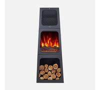 Fabrilamp termoventilador chimenea cerámico ptc cornelius 1800w negro