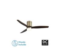 Fabrilamp - Ventil 18w Dc Aguilon Cuero 3 Aspas Roble 5 Velocidades C/remoto Temporizador 39x132 D