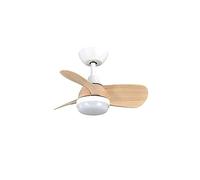Fabrilamp Ventilador de techo Abrila Pirdo Blanco/Haya 24 W Aspas normales F