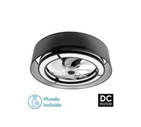 Fabrilamp - Ventilador Dc 58w Anastasia Negro/plata 8 Aspas 60d 5900lm 6 Vel. 3 Colores Remoto,memoria,temporizador