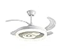 Fabrilamp ventilador dc calisto blanco, 4 aspas retráctiles, 72w led