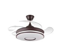 Fabrilamp Ventilador de techo Abrila Dani — Aspas retráctiles 59 W — Marrón