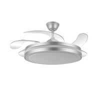 Fabrilamp Ventilador de techo Abrila Esparta Maxi Plata 80W 132 cm 5 aspas retráctiles