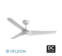Fabrilamp ventilador dc patras 24w blanco 3 aspas 6 velocidades 3 colo