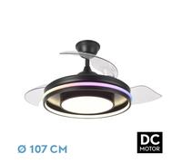 Fabrilamp ventilador dc pitufo 59w nero/madera 3asp107d 6980lm rgb +30