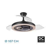 Fabrilamp ventilador dc sultan 59w negro/madera 3asp.107d 6980lm 3000-