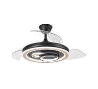 Fabrilamp Ventilador de techo Sultan motor DC 3 aspas 107 cm Negro/madera LED regulable + mando