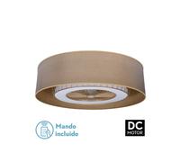 Fabrilamp - Ventilador DC Tania 72w Madera Clara 5 Aspas 6 Velocidades 3col Remoto,memoria,reg.Intensidad,temporizador 6120lm 70d