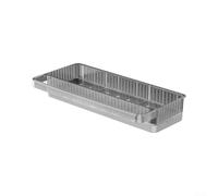 FABULETTA Bandeja de cocina con bandeja recogedora extraíble y fácil de | Montaje en la pared, material ABS gris, almohadilla antideslizante, protege superficies, almacenamiento ordenado