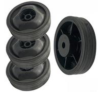 FABULETTA Ruedas giratorias para compresor de aire, plástico resistente, absorción de golpes, 115 x 28 x 13 mm, piezas de repuesto para equipo de taller (4 piezas)