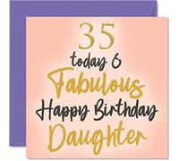 Fabulosas tarjetas de cumpleaños número 35 para hija, 35 Today & Fabulous