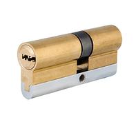 Fac 23238 Cilindro de Perfil Europeo de Alta Seguridad, Latonado, 71 mm