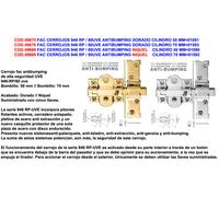 Fac seguridad 946-rp - Cerrojo/80 bombillo 70mm uve niquel