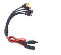 FACAIIO Adaptador de conector de panel solar 4 en 1 para XT60 DC5521 DC7909, cable de carga de 12 AWG de hasta 7 A para EcoFlow para central eléctrica Anker