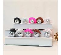 FACAIIO Bola de discoteca brillante para decoración de coche, 2 piezas, accesorios para colgar, espejo retrovisor, adorno de fiesta en casa, plástico, 4 x 4 cm