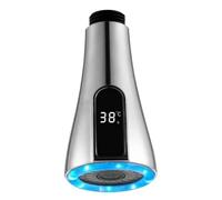 FACAIIO Boquilla de grifo de cocina con pantalla LED de temperatura para grifo extraíble, interfaz G1/2, cabezal de pulverización de 2 modos, adaptador de ahorro de agua ABS cromado duradero