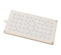 FACAIIO Cabezal de ducha de plástico crema, 50 agujeros para una | Tubo de intubación de rosca de 4 pulgadas, spray ajustable de 22 x 10,9 cm