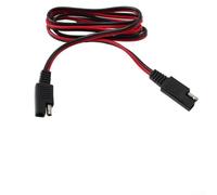 FACAIIO Cable de extensión SAE de 100 cm resistente para batería para motocicleta, RV, tractor, cable de panel solar de desconexión rápida con cubierta impermeable y adaptador de polaridad