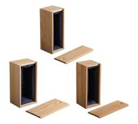 FACAIIO Cajonera de madera con tapa deslizante, contenedor de almacenamiento extraíble de pino para personalización y proyectos de manualidades, 20 x 10 x 8 cm
