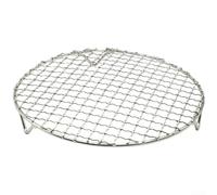 FACAIIO Rejilla redonda de acero inoxidable para freidora de aire, estante elevado con patas para hornear, cocinar al vapor y asar para uso en exteriores (22,5 cm)
