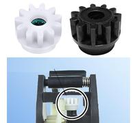 FACAIIO Repuesto de engranaje de rodamiento de cubo para fregona, fácil escoba con pedal para giratorio, paquete de 6 piezas de mopa de plástico, color negro y blanco