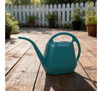 FACAIIO Riego de plástico de 2 galones para latas con boquilla larga para plantas de interior y exterior, maceta de agua de jardín con mango ergonómico, azul profundo