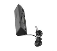 FACAIIO Termómetro digital para coche o hogar, pantalla LCD con sonda de 1,1 m, reloj conmutable °C/°F