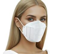 faciemF, Mascarillas FFP2 Blanco | protector bucal | protección respiratoria | respirador | Amigable con la piel - Transpirabl | EN 149:2001+A:2009, CE 2233 GEPTEST