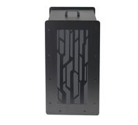 FACILITYS Depósito de pellets Negro 55 kg con Ruedas y diseño Haya | Depósito de pellets de acero negro de 55 kg, ventana transparente, tamiz integrado y 4 ruedas de goma