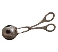 Fackelmann 40920 - Pinza grande con forma de pulpa de carne, bolas de melón, pescado, arroz, tofu etc., diámetro 4,8 cm, de acero, Sybaris, (color: plata), cantidad: 1 pieza inoxidable.