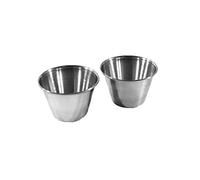Fackelmann 43094 - Juego de 4 moldes para Dariole (Acero Inoxidable, 7 x 7 x 7 cm, 100 ml), Color Plateado
