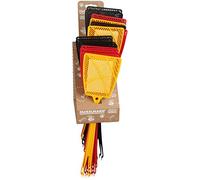 Fackelmann 44680 - Pinza para matamoscas en dispensador (40 x 10 x 0,5 cm, plástico), color rojo, amarillo y negro