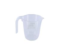 Fackelmann 44985 - Vaso dosificador de plástico, vaso dosificador de cocina, jarra dosificadora con boquilla, vidrio dosificador 500 ml, vidrio medidor cocina, plástico, transparente, 11,2 x 9,8 cm