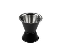 Fackelmann 49765 - Dosificador de cócteles, dosificador de alcohol, 2 cl y 4 cl, color negro mate, acero inoxidable, 6 x 6,1 cm