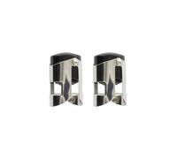 Fackelmann 9900450 - Tapones para champán, tapón para botella de champán, acero inoxidable, silicona, 5,5 x 4 cm, 2 unidades