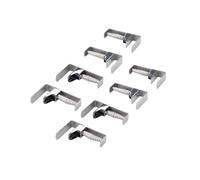 Fackelmann 9932950 9932950-Juego de 8 Pinzas para Mantel, Acero Inoxidable