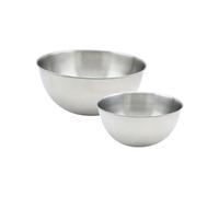 Fackelmann 9983550 - Juego de 2 cuencos para mezclar (acero inoxidable, 20,5 cm, 25 cm)